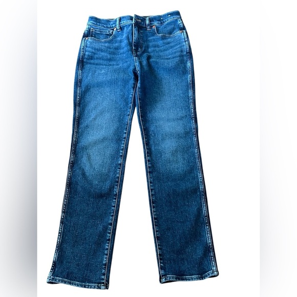 Madewell Mid-Rise Stovepipe Straight Leg Jeans Blue Denim Size 28 - Picture 1 of 6